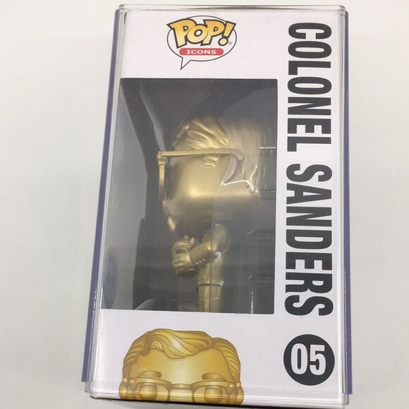 Funko Pop! Colonel Sanders #05 KFC Vinyl Figure Gold Limited Edition Pop Icons - Picture 5 of 16